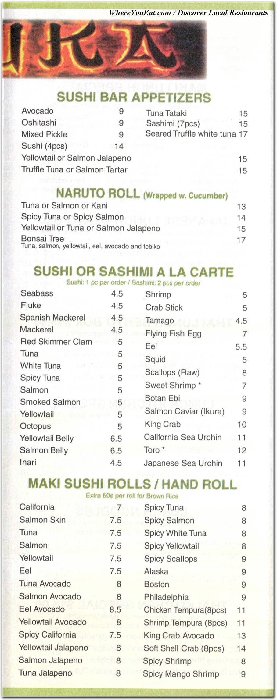 menu image