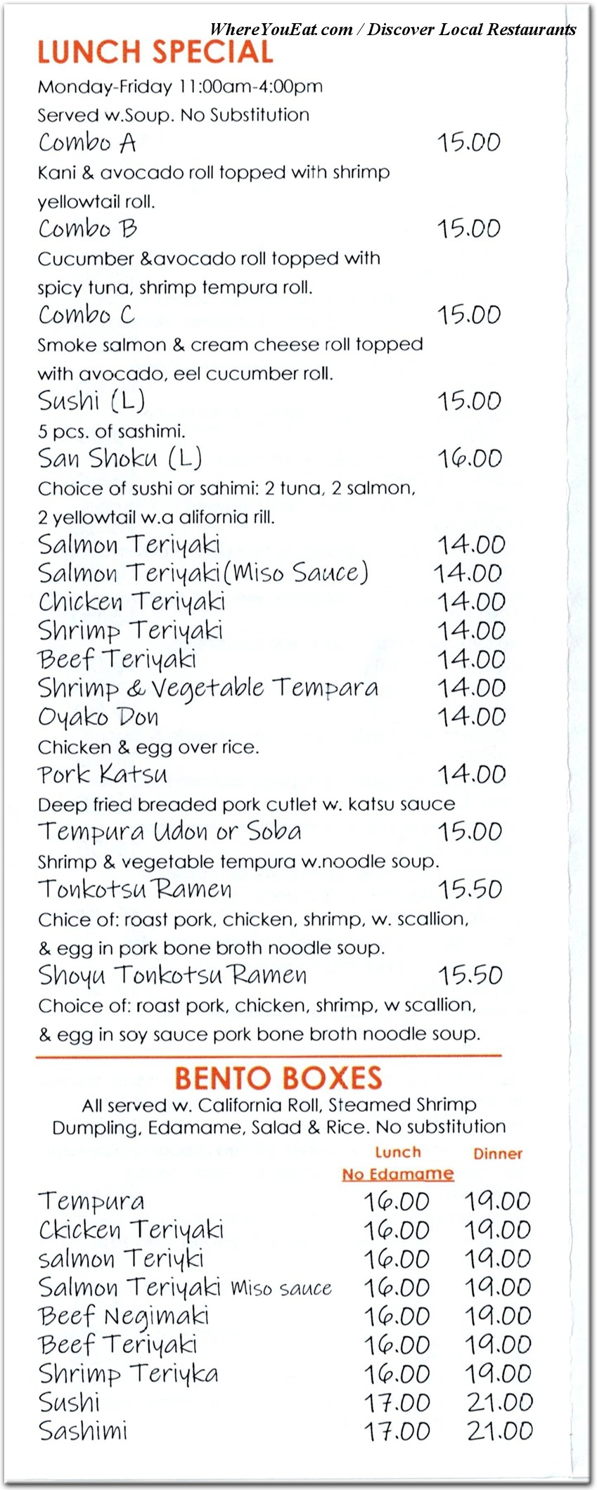 menu image
