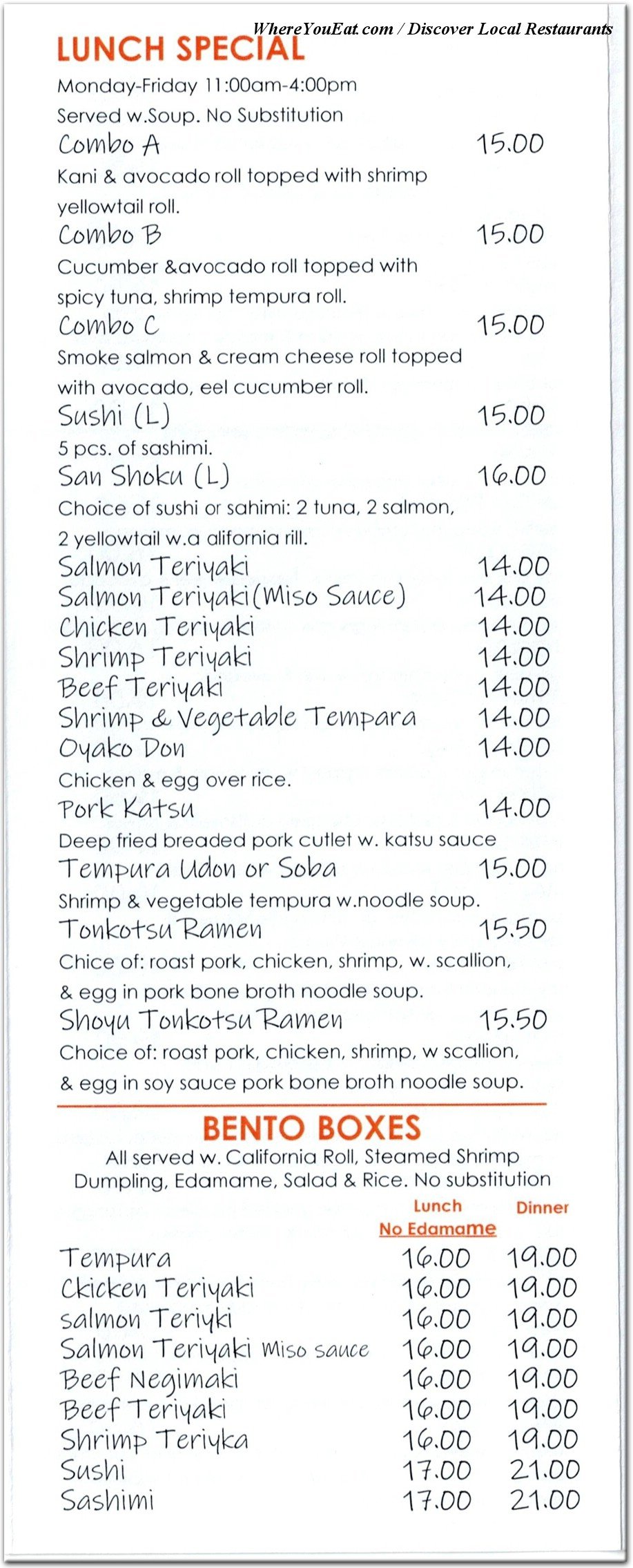 menu image