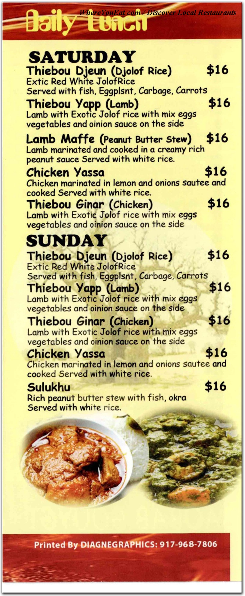 menu image