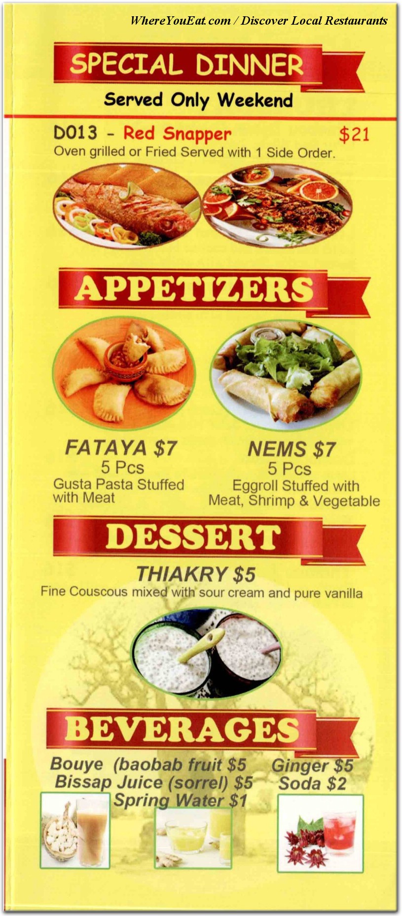 menu image