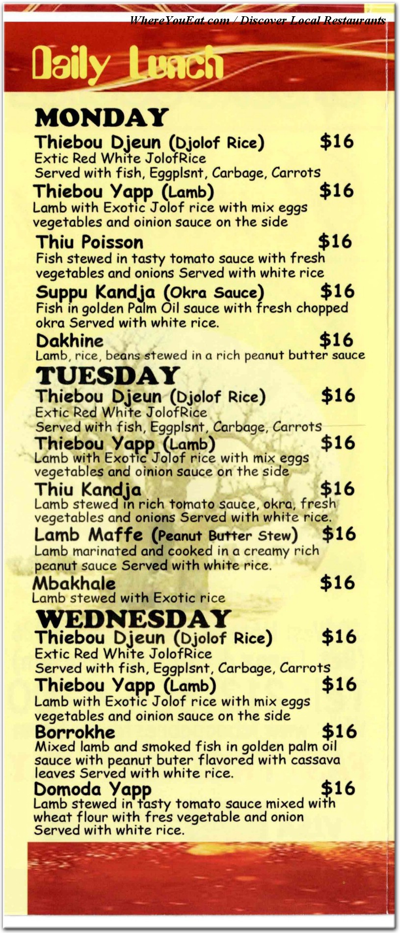 menu image