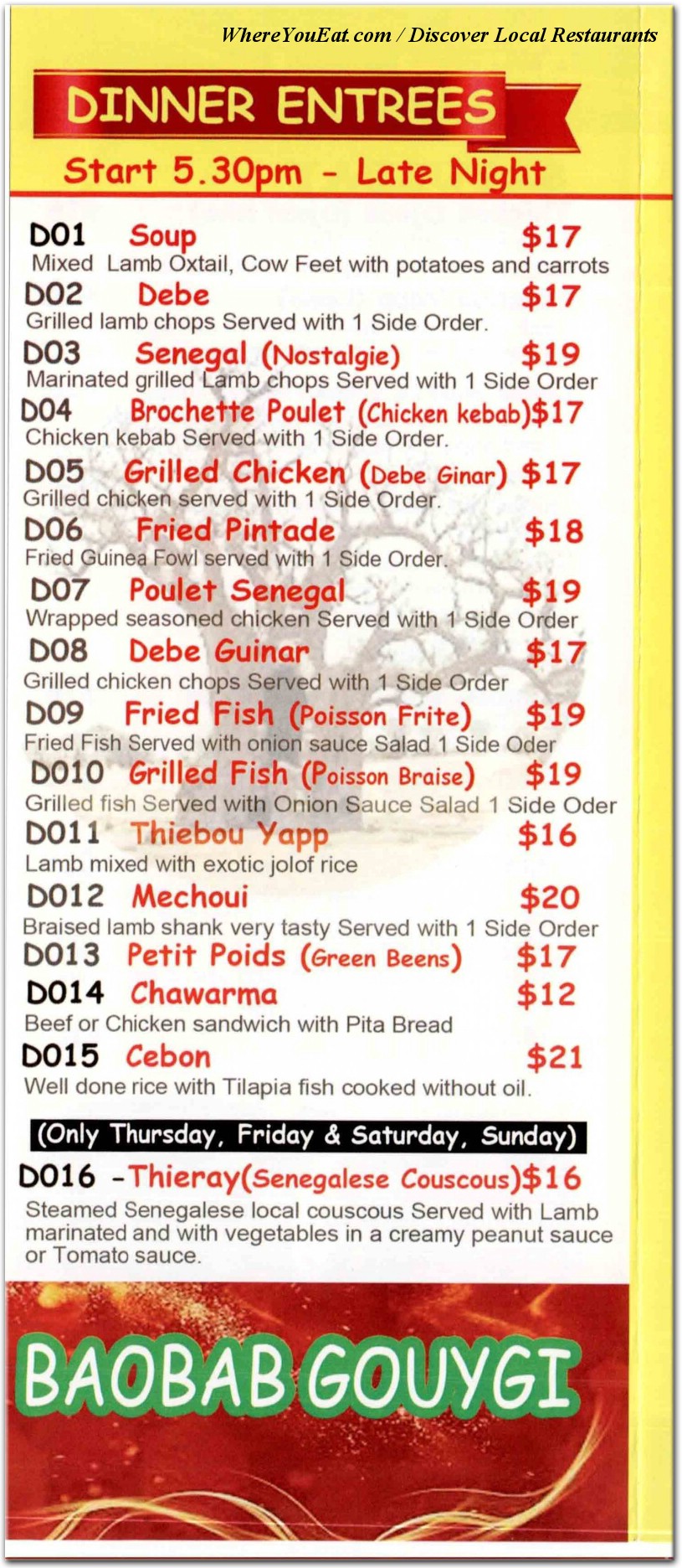 menu image
