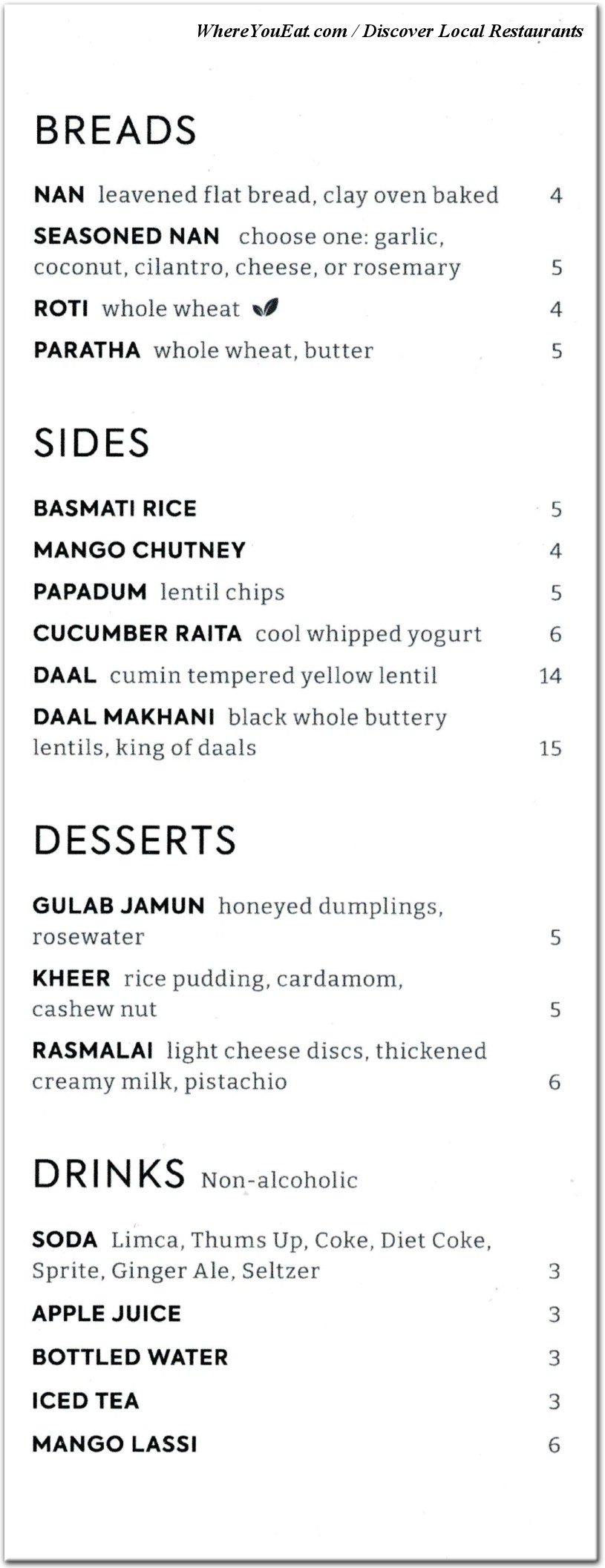 menu image