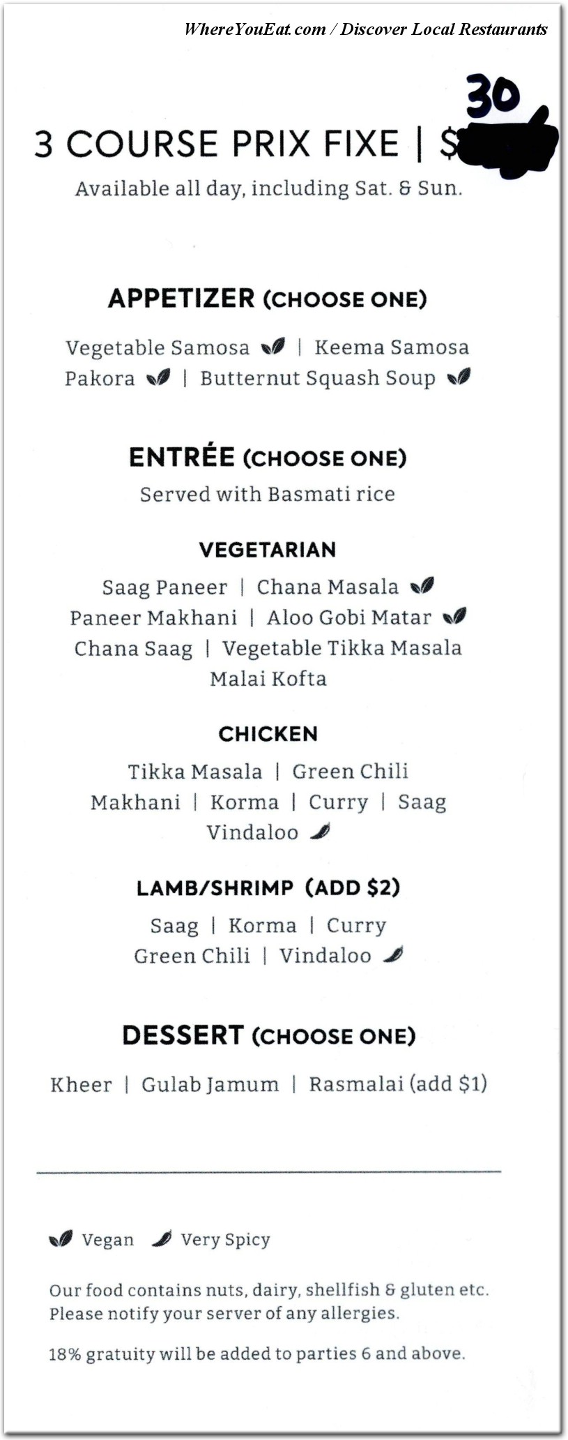 menu image