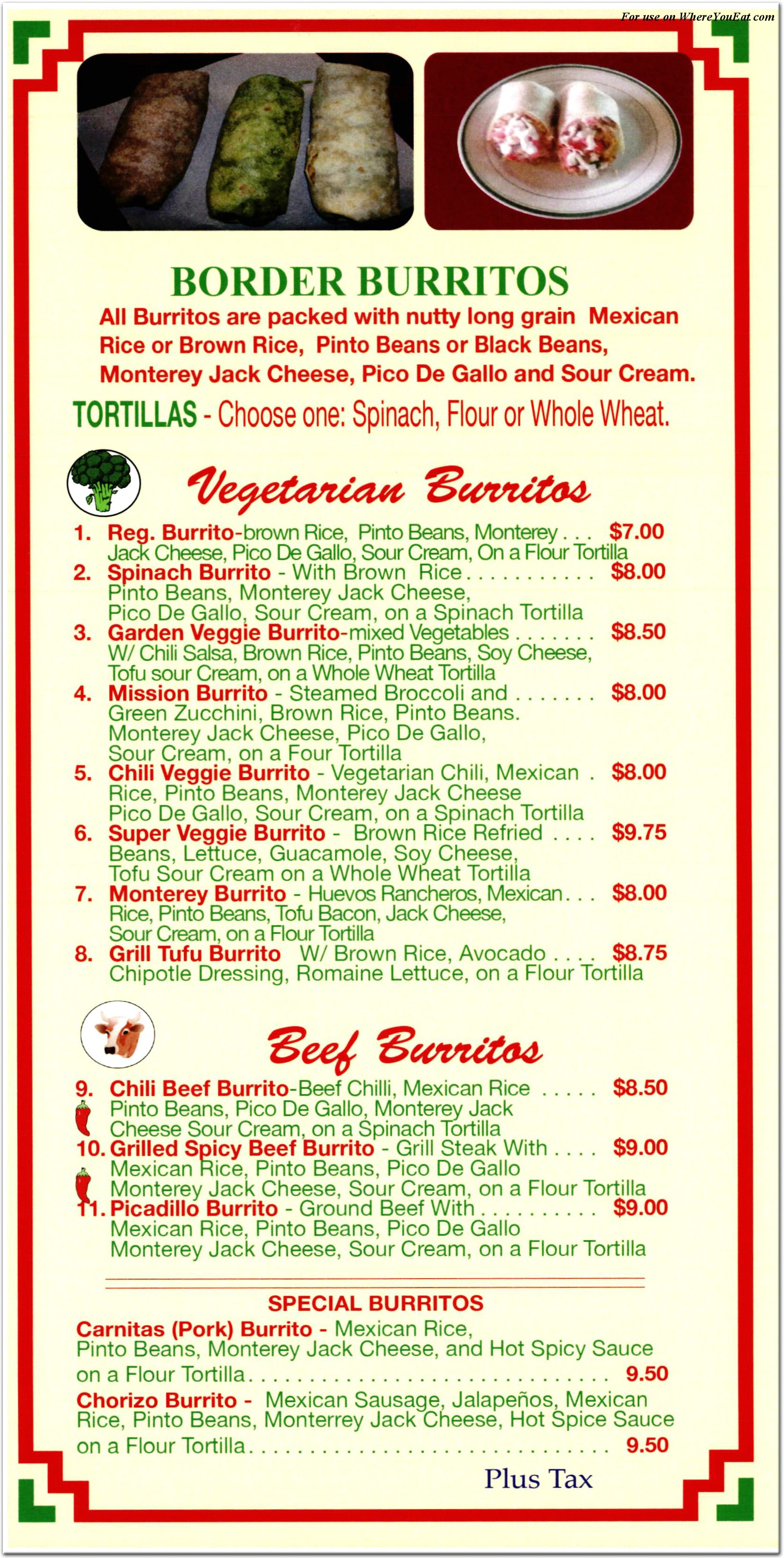 Burrito Blog: Border Cafe