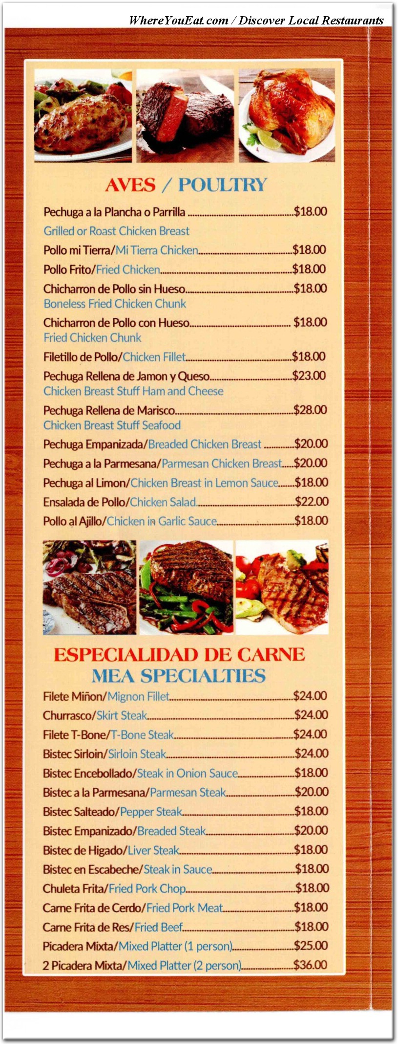 menu image