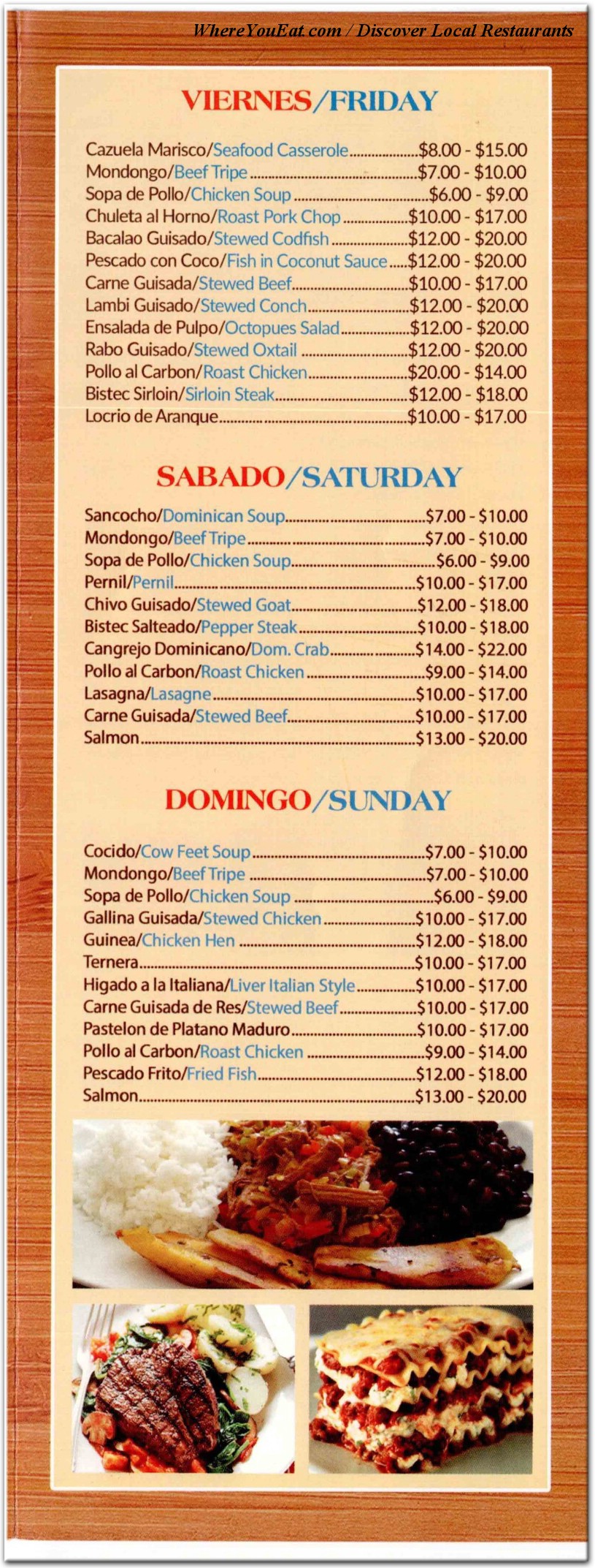 menu image