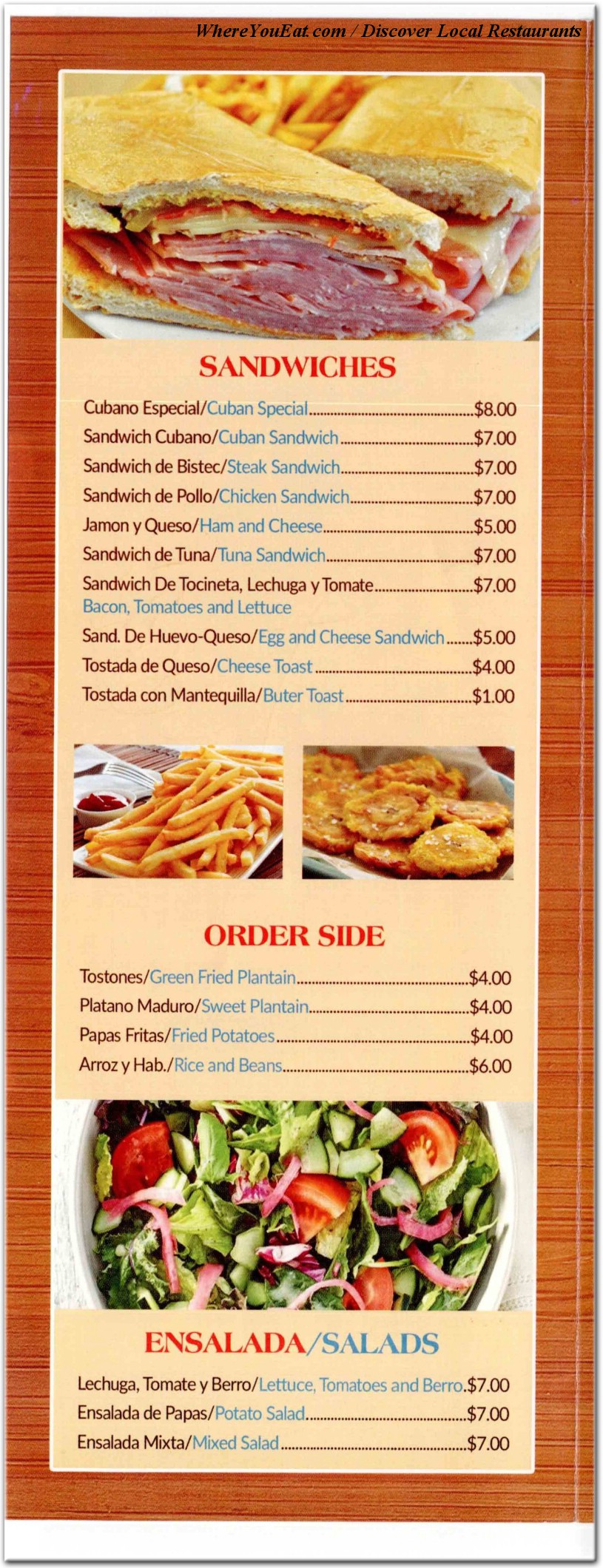 menu image