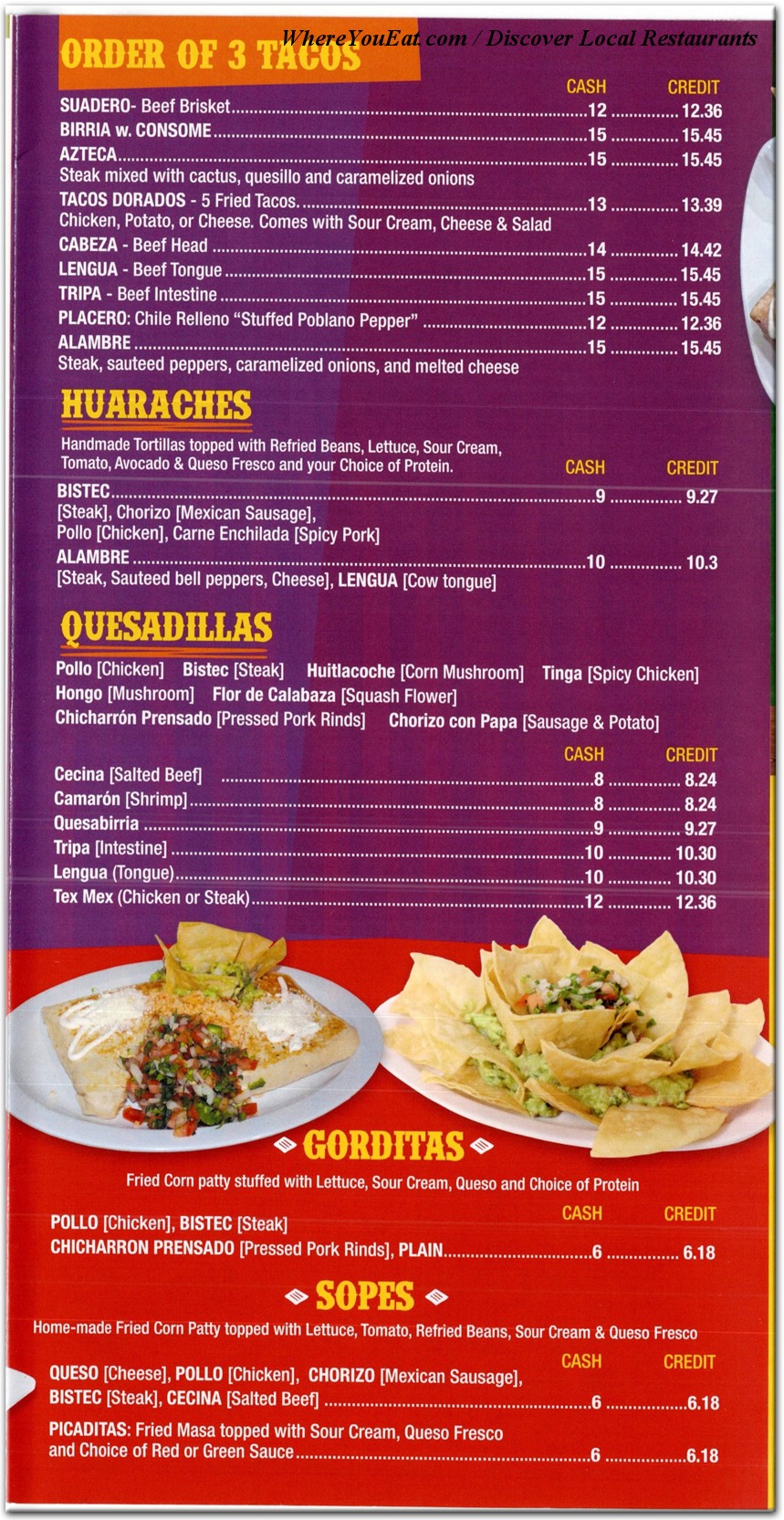 menu image
