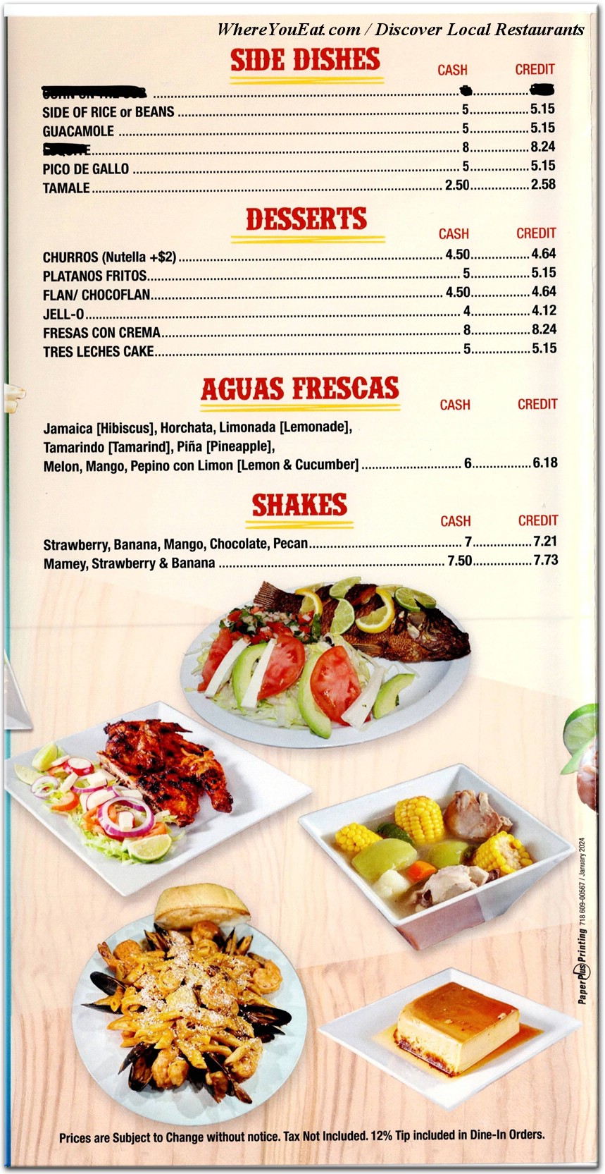 menu image
