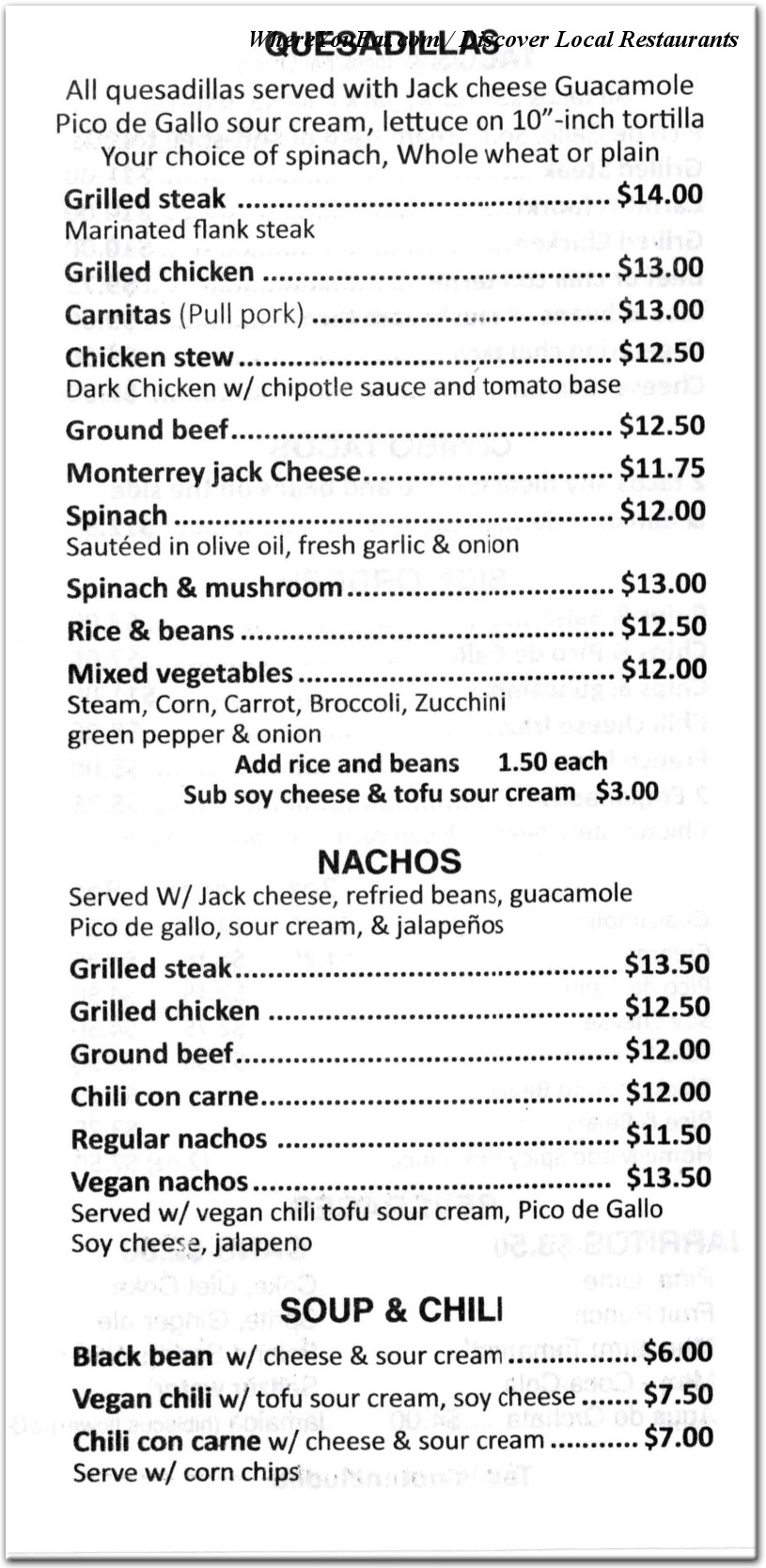 menu image