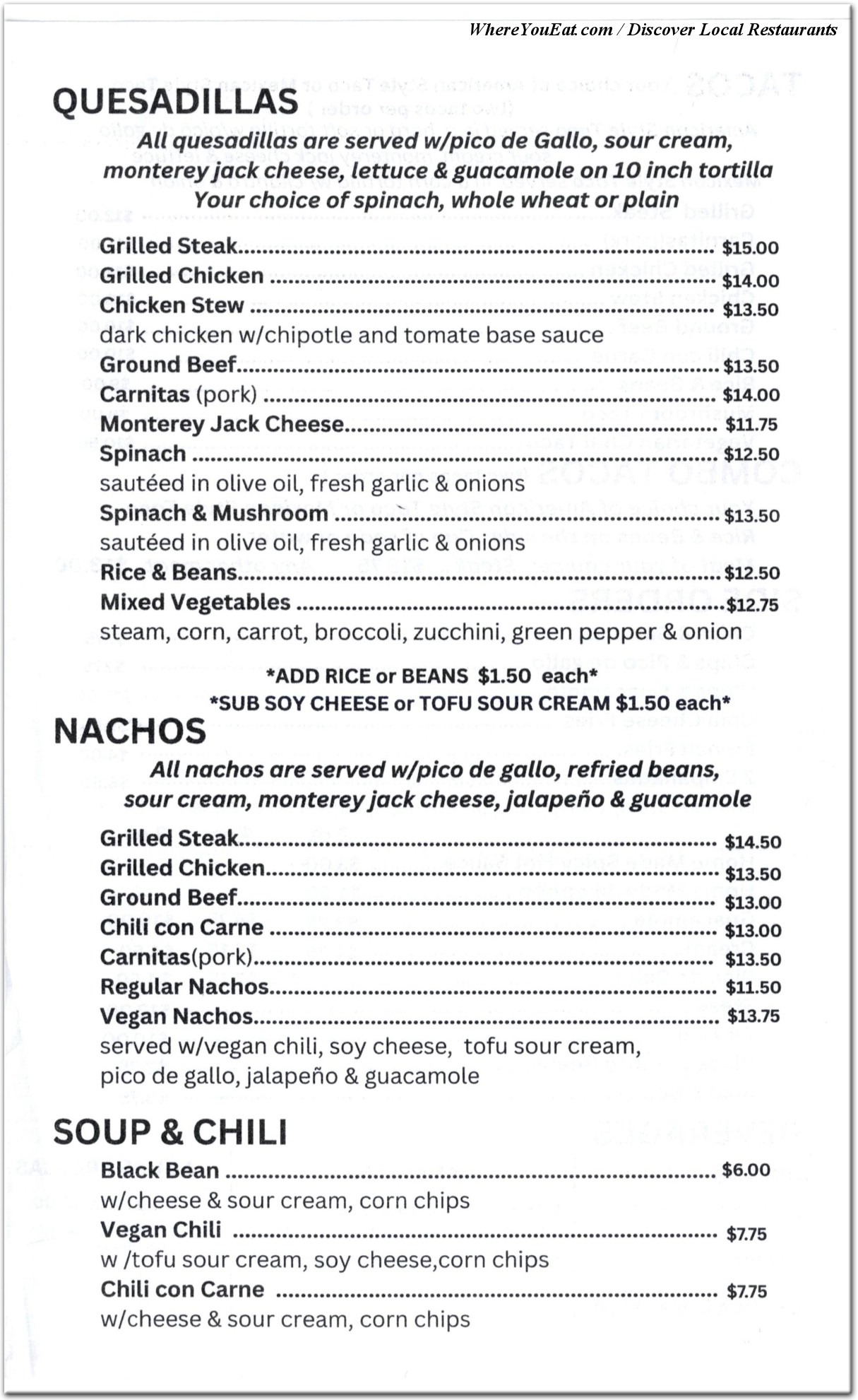 menu image