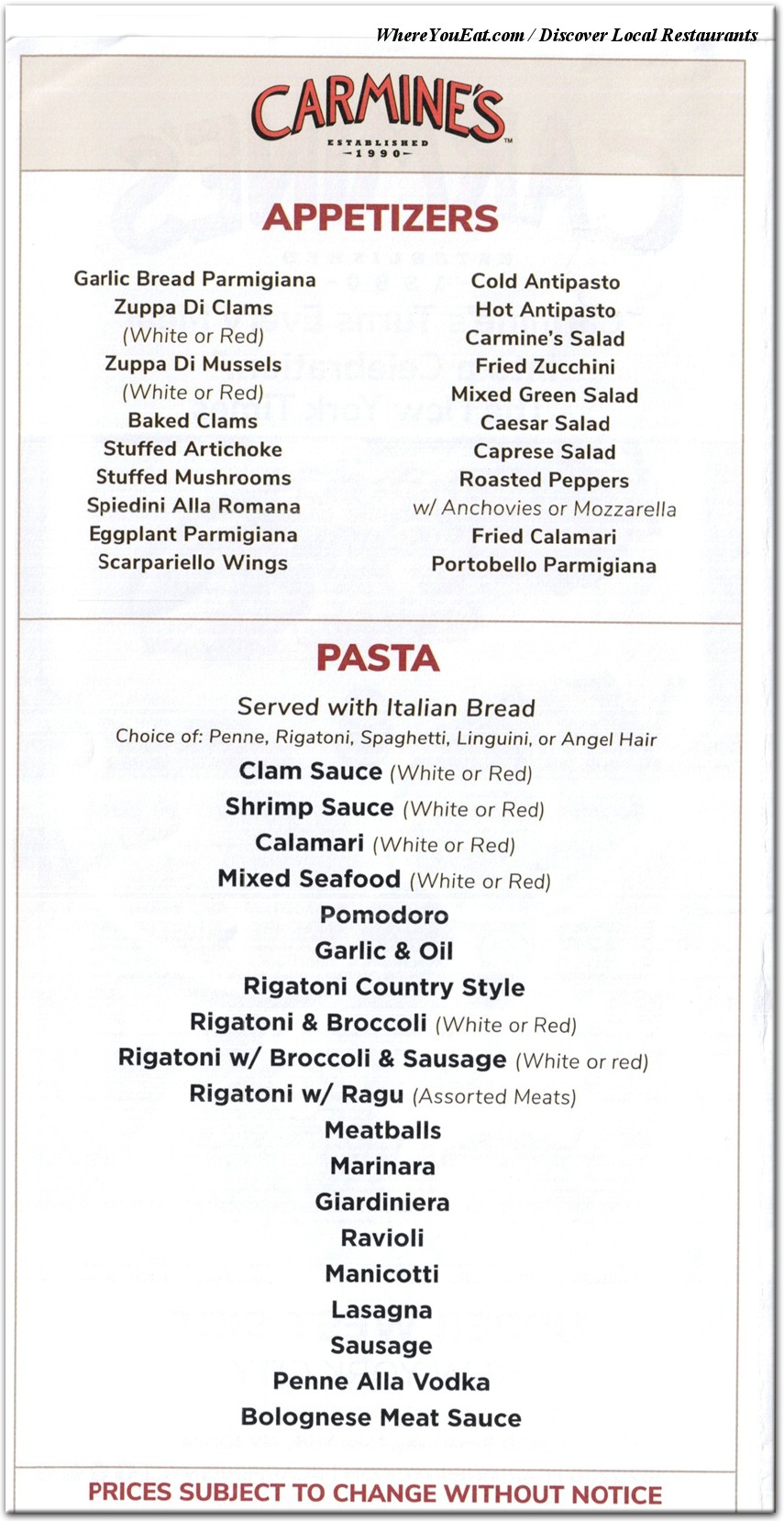 menu image