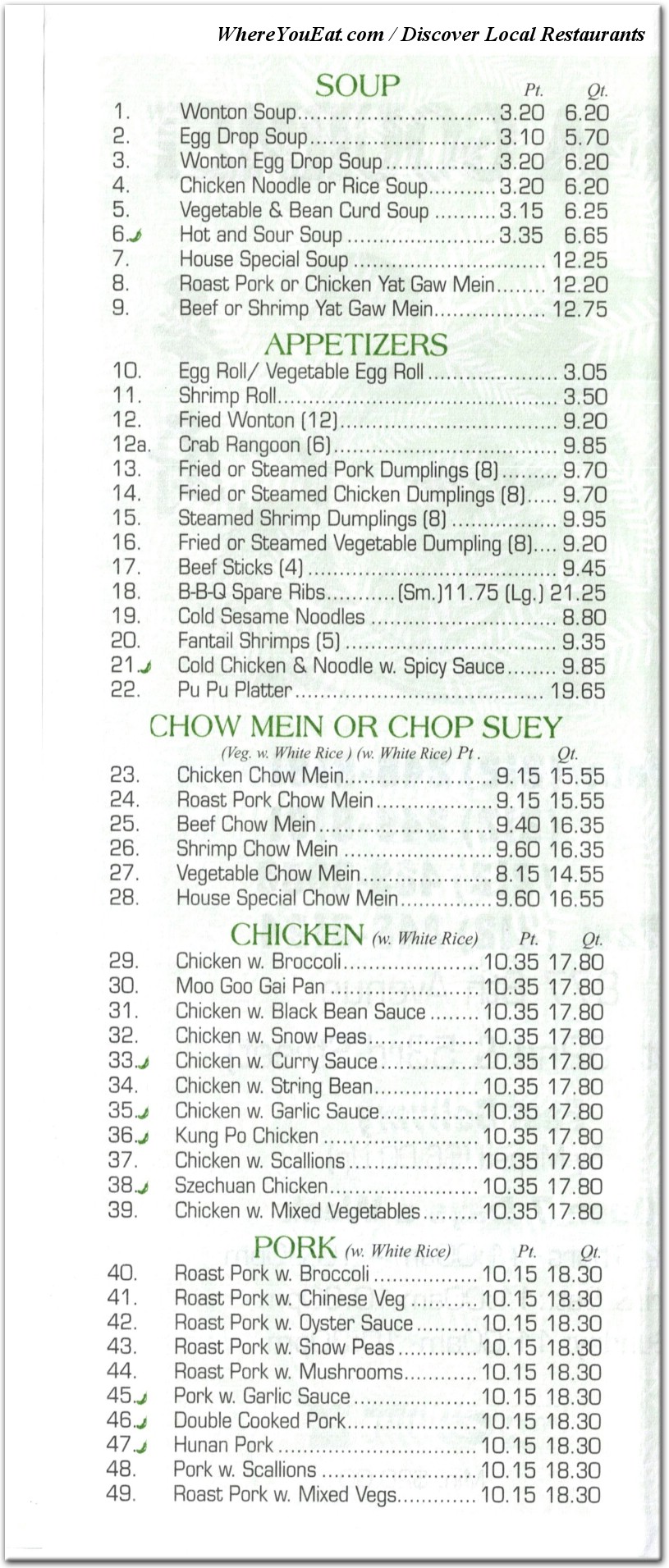 menu image