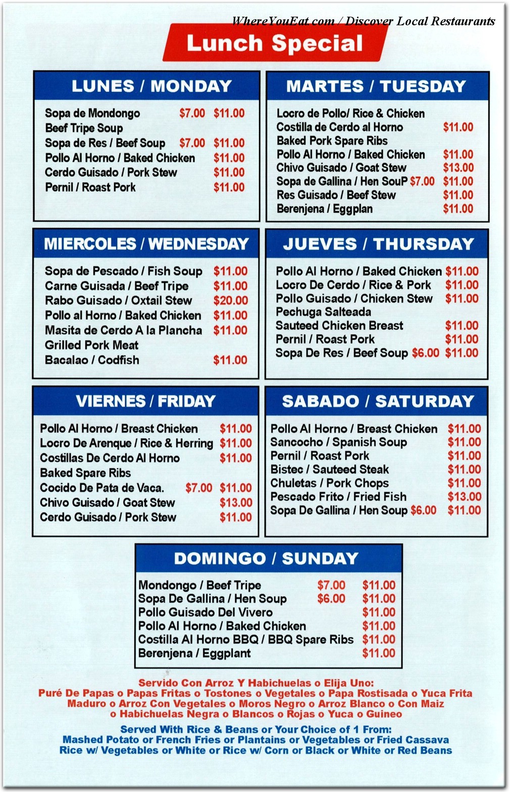 menu image