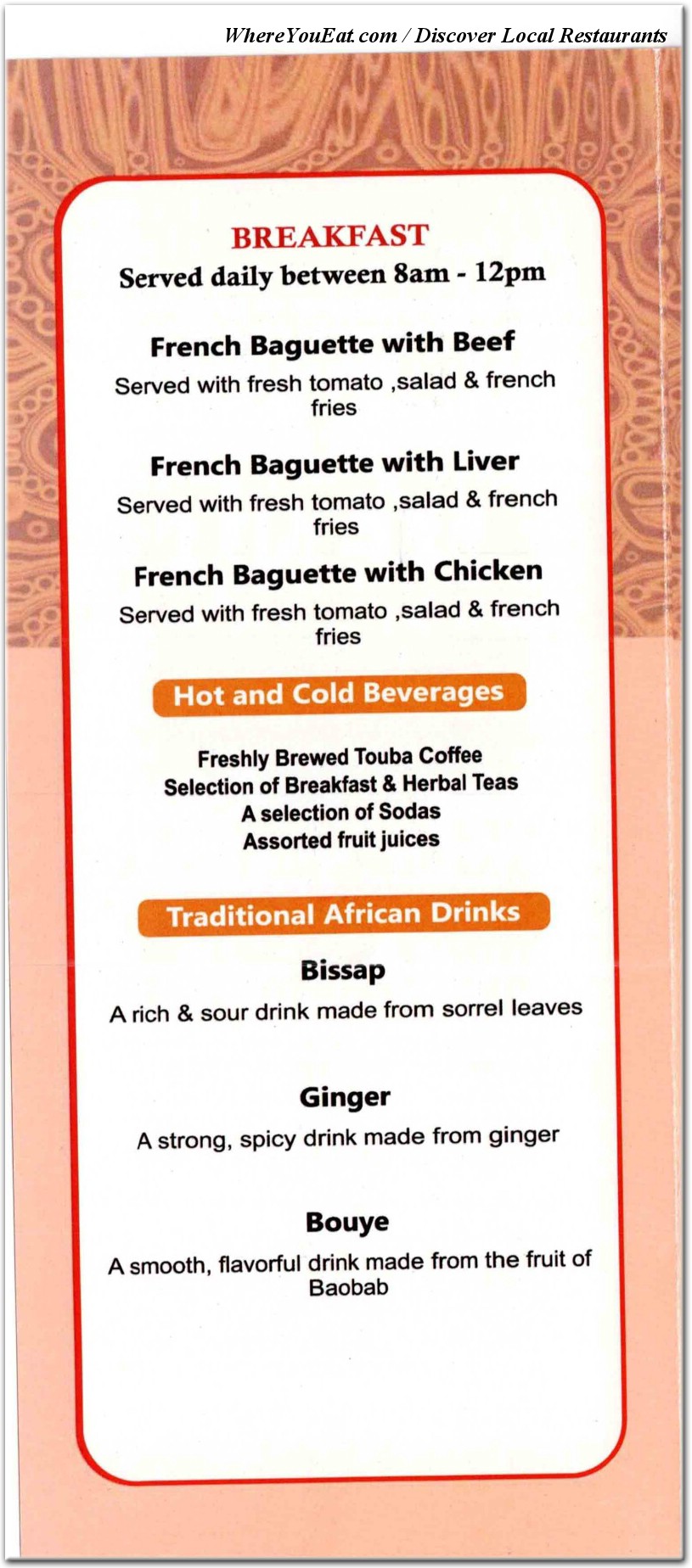 menu image