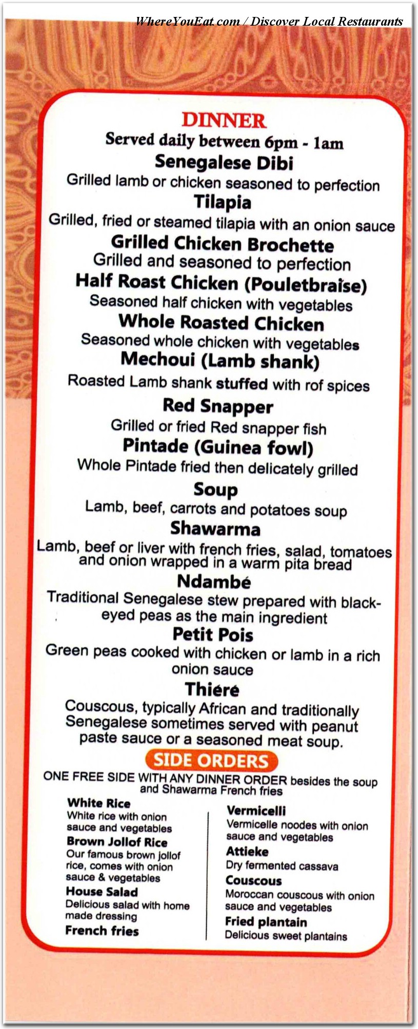 menu image