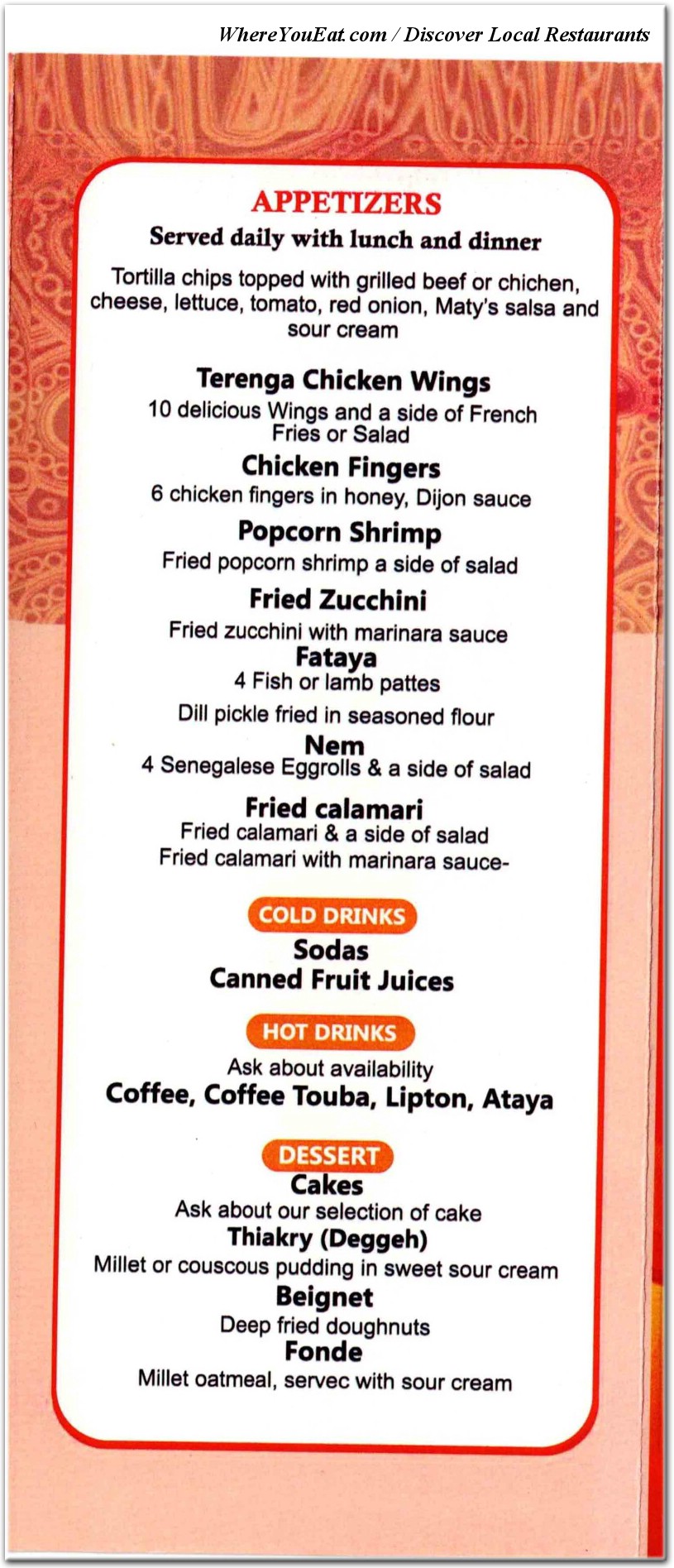 menu image