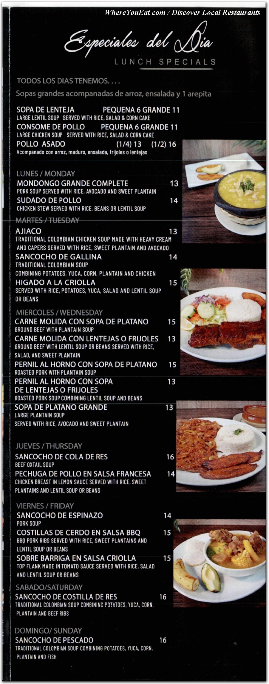 menu image