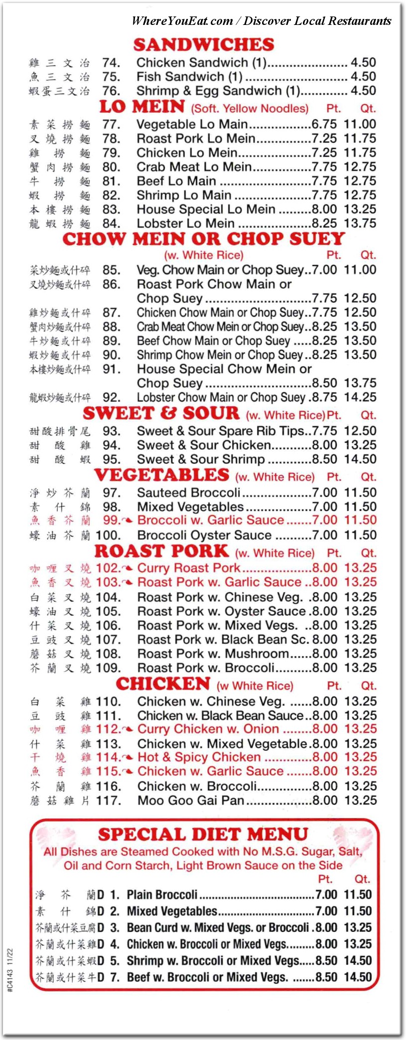 menu image