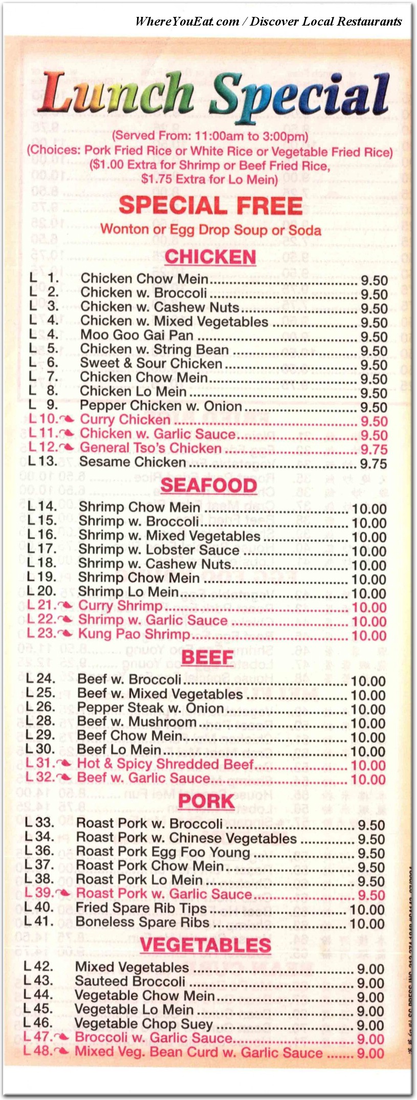 menu image