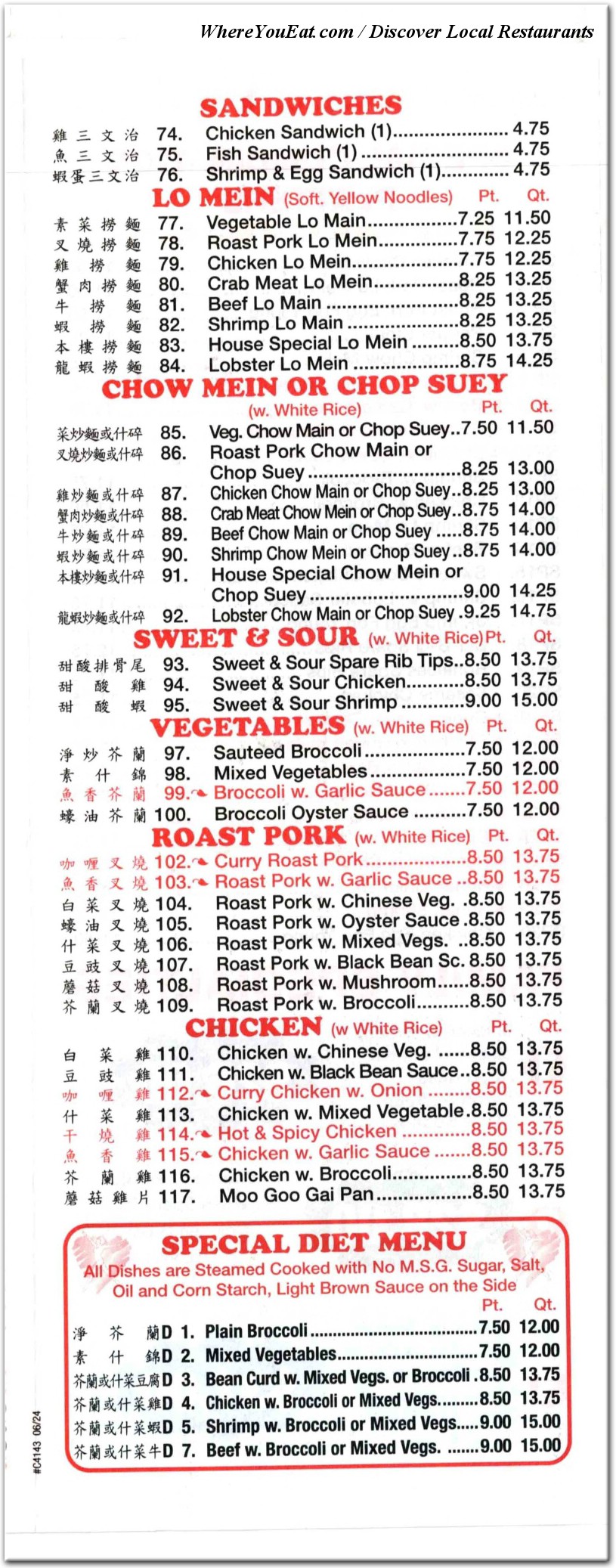 menu image