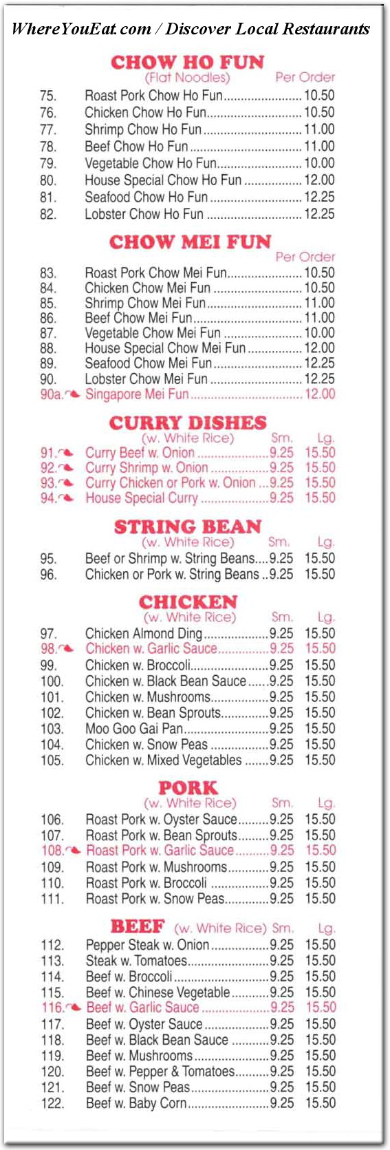 menu image