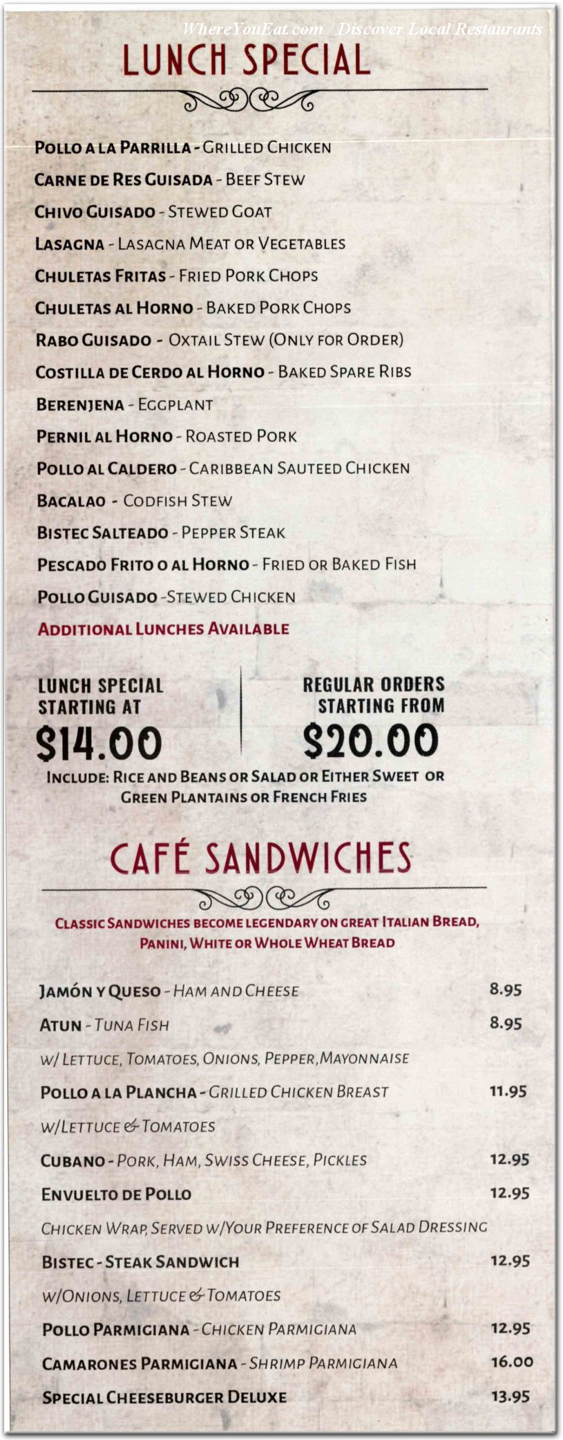 menu image
