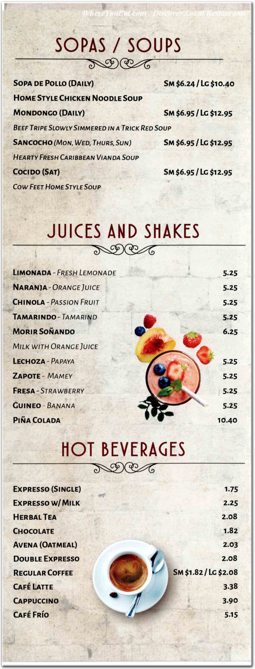 menu image