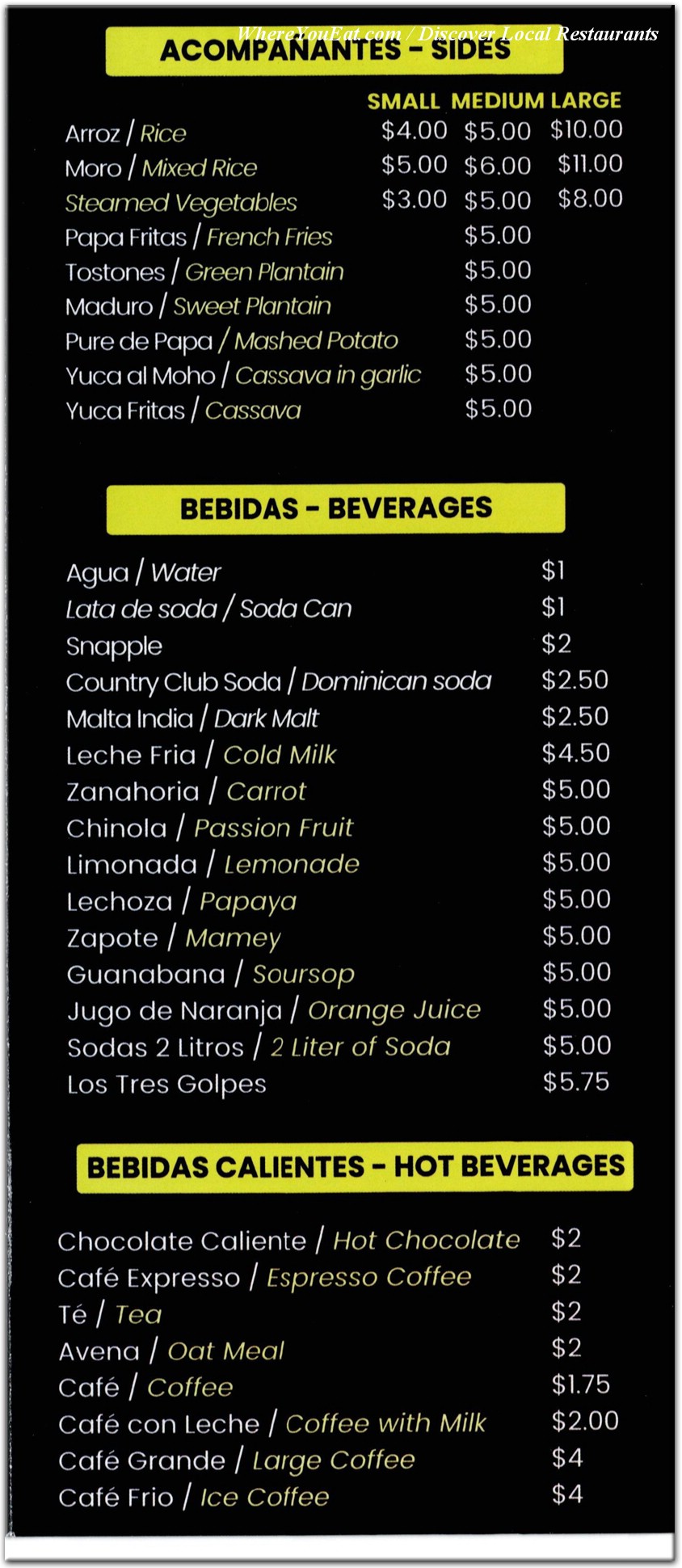 menu image