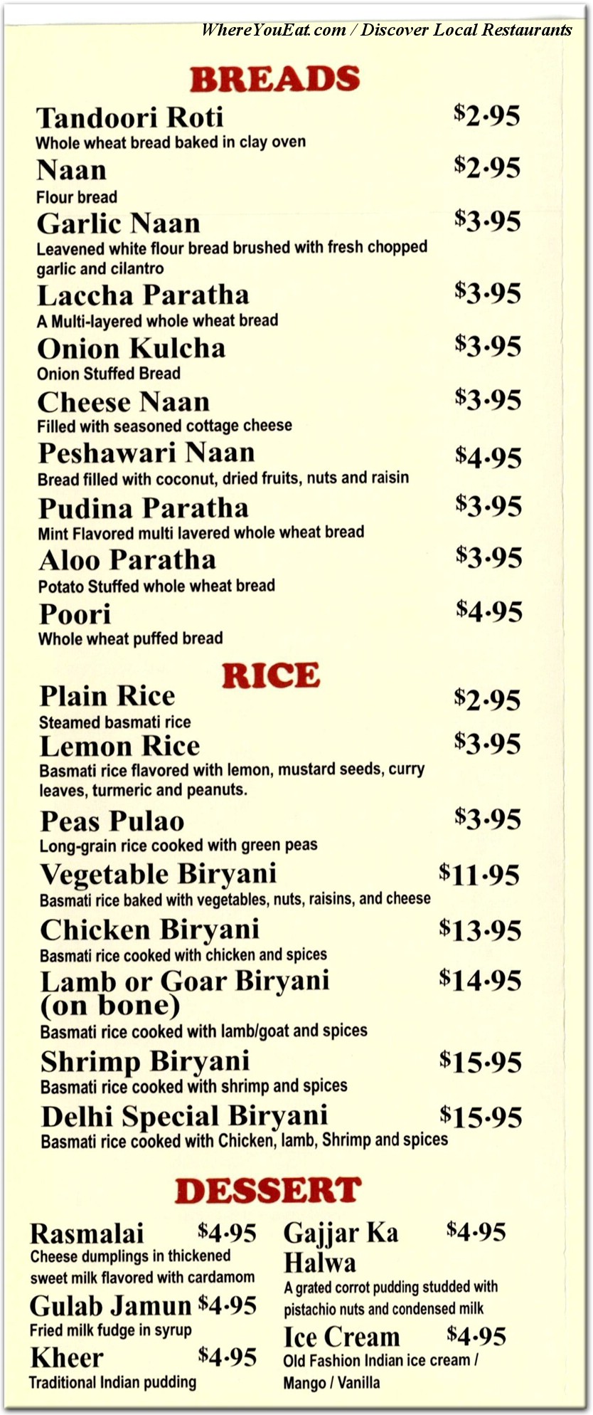 menu image