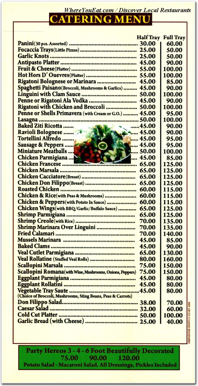 menu image