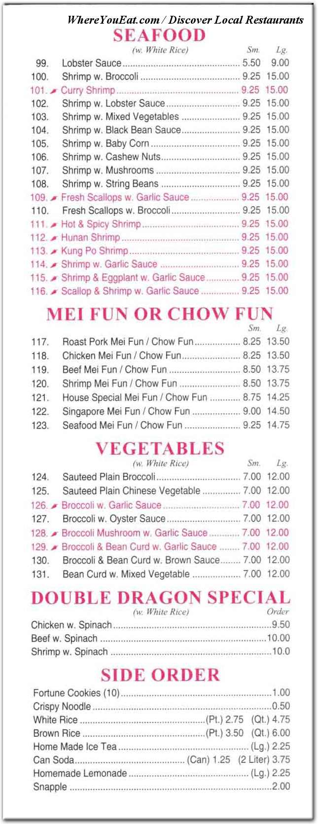 menu image