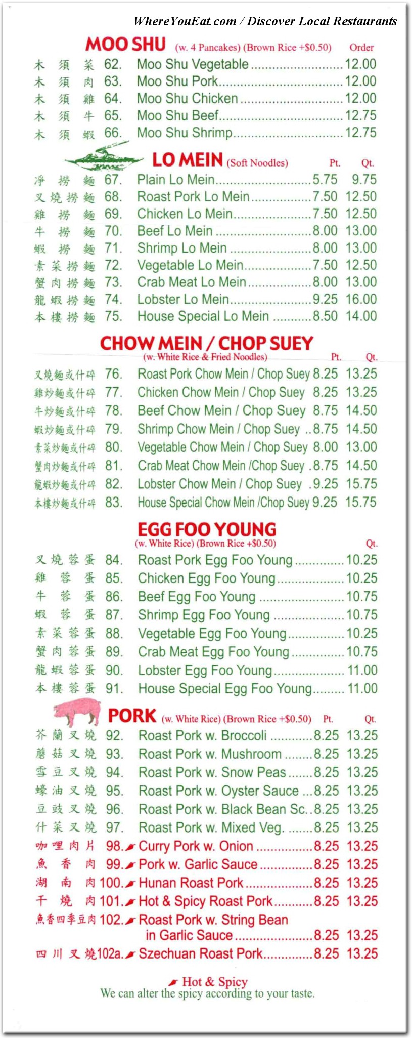 menu image