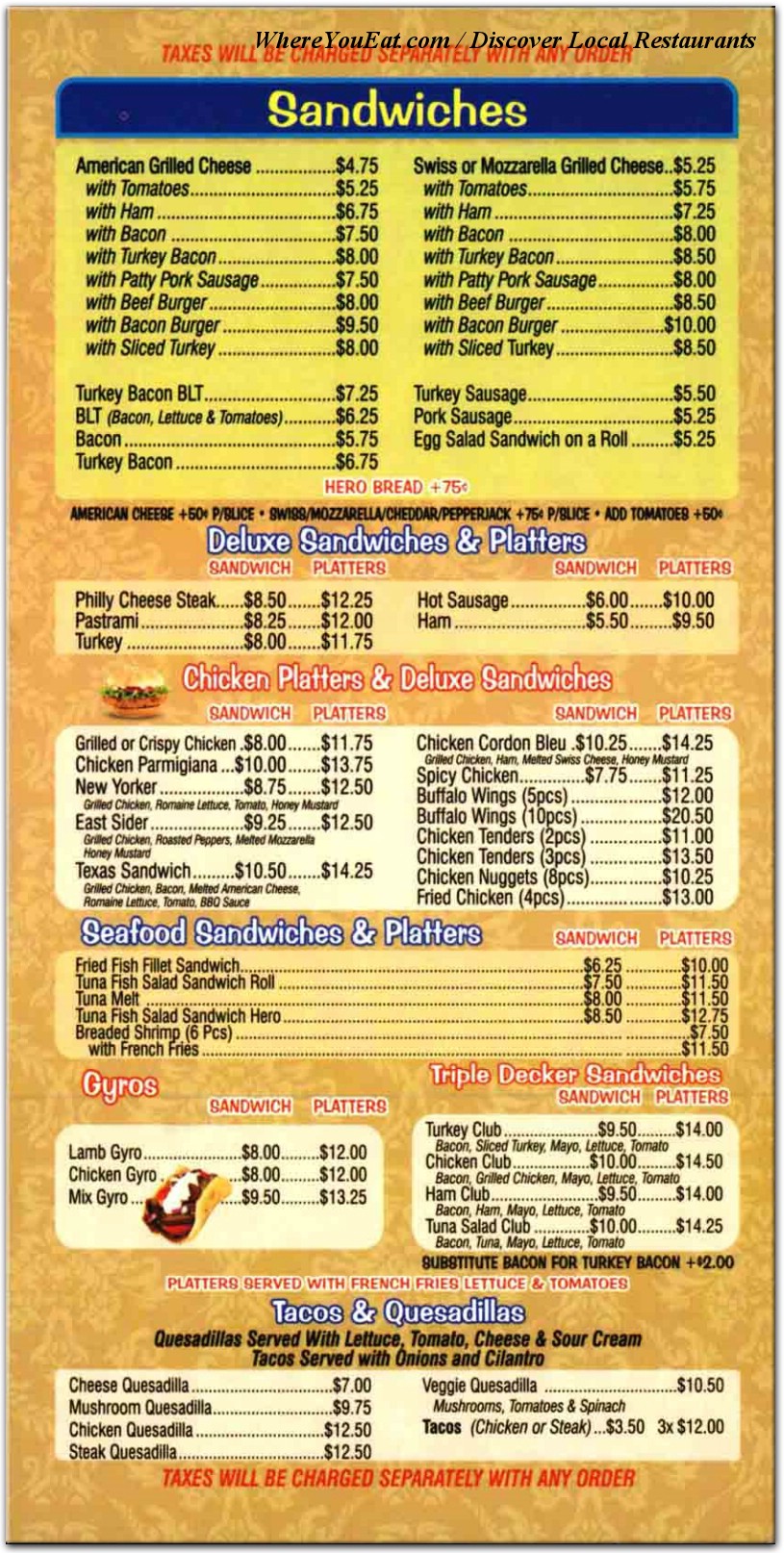 menu image