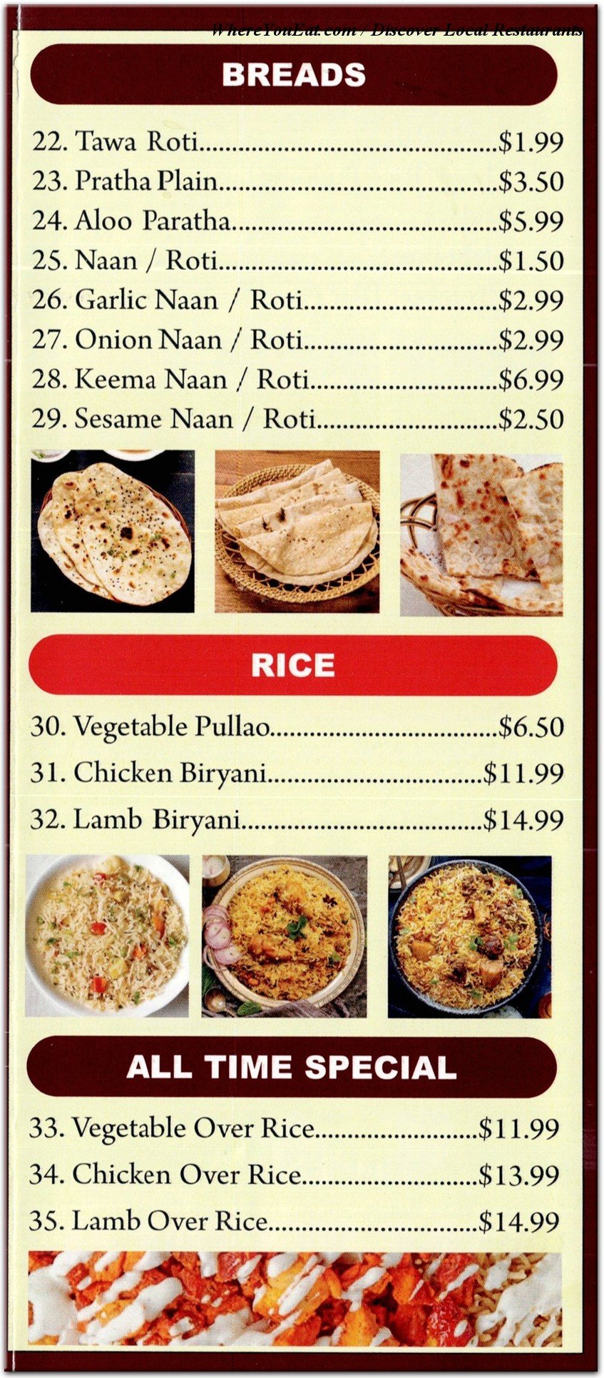 menu image