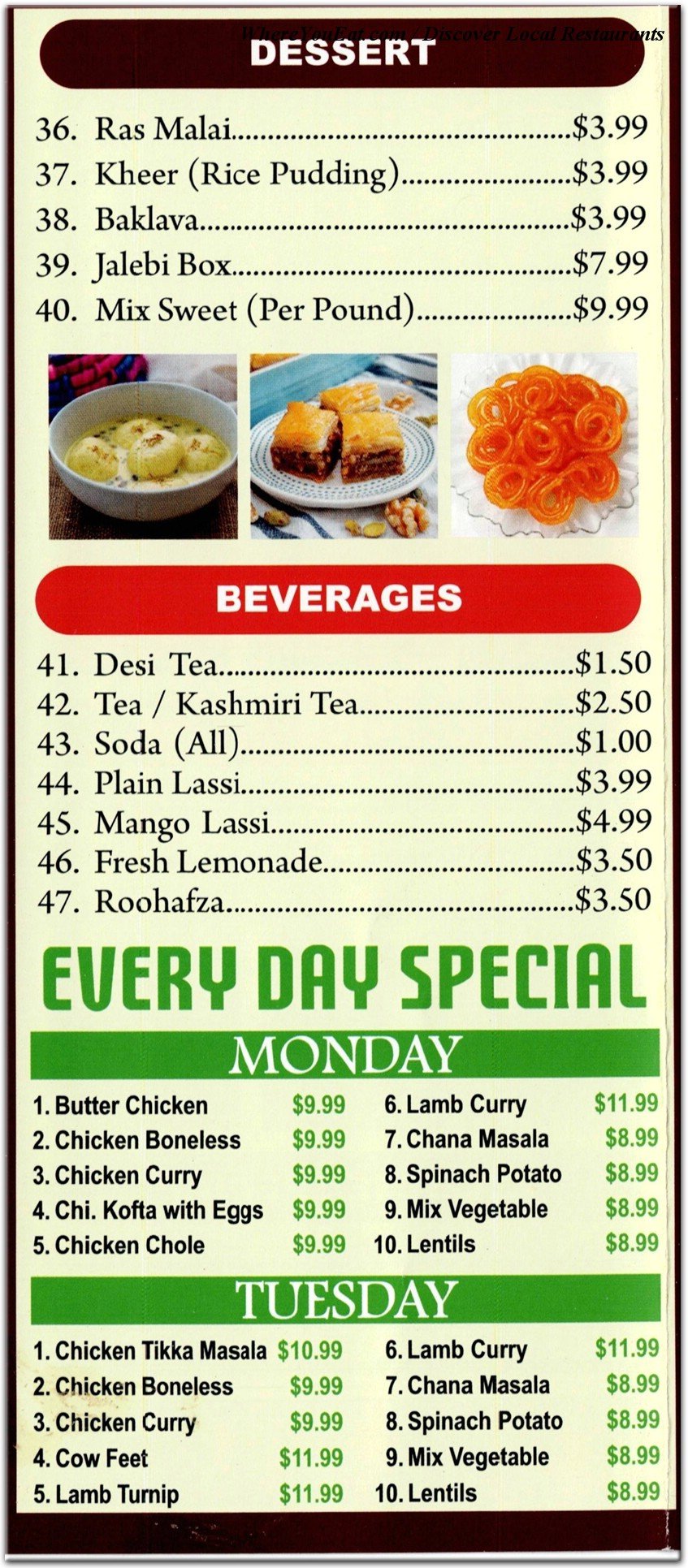 menu image