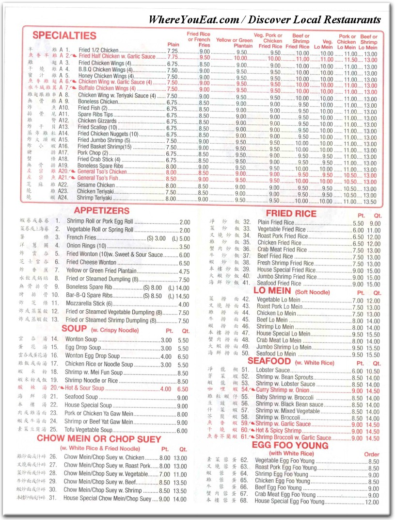 menu image