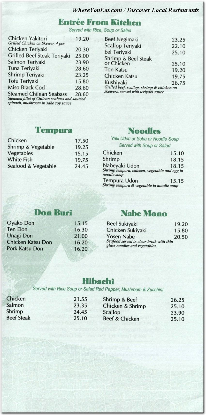 menu image