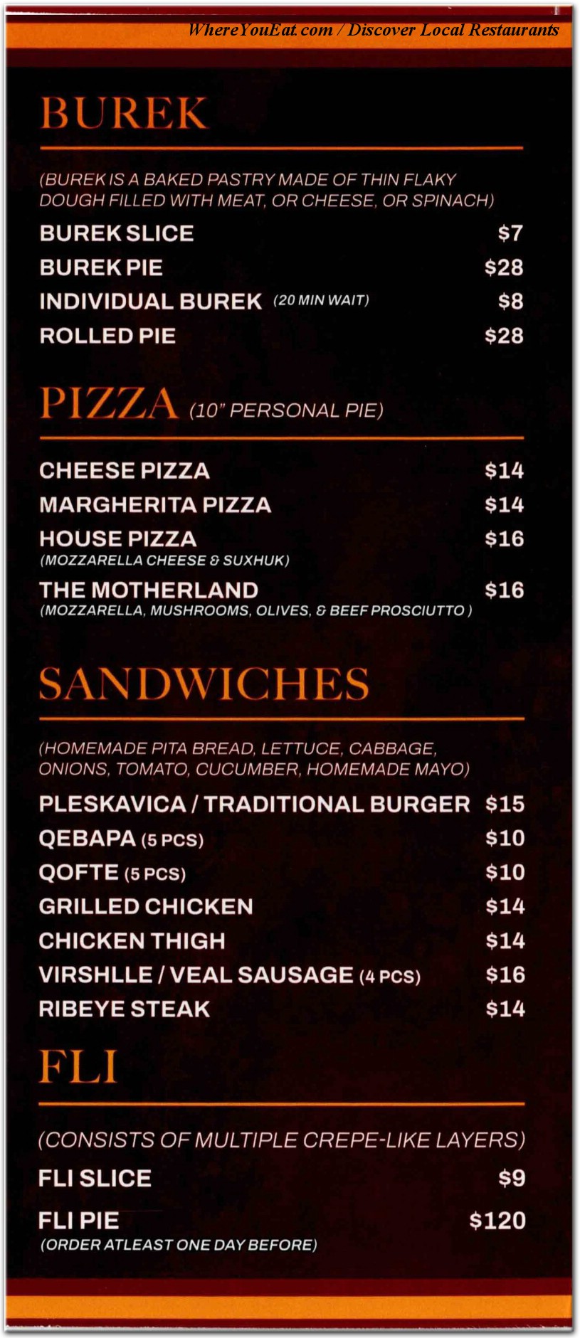 menu image