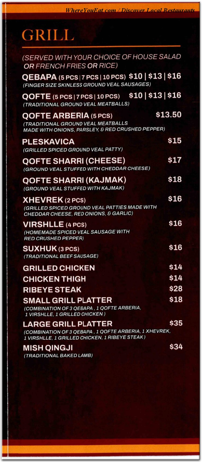menu image