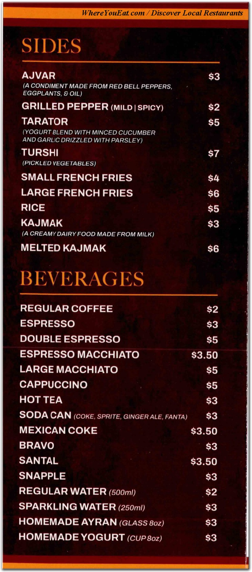 menu image