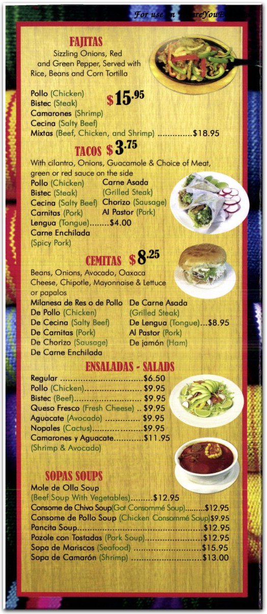 menu image