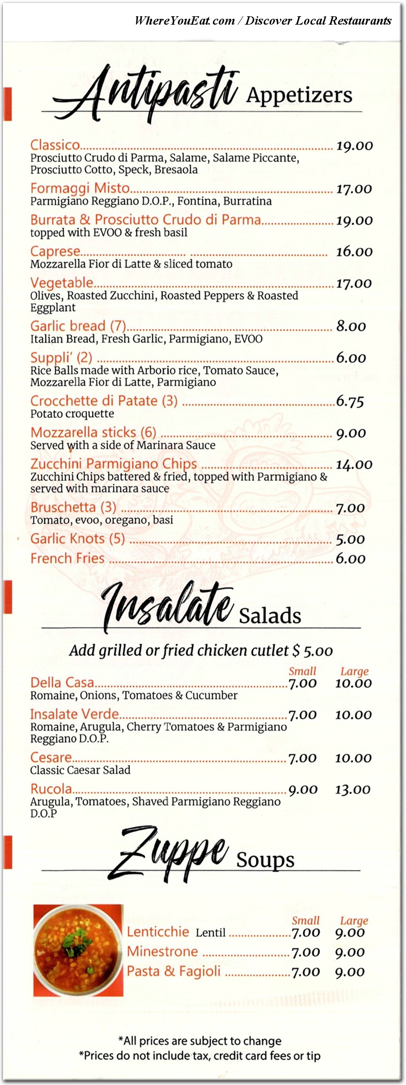 menu image