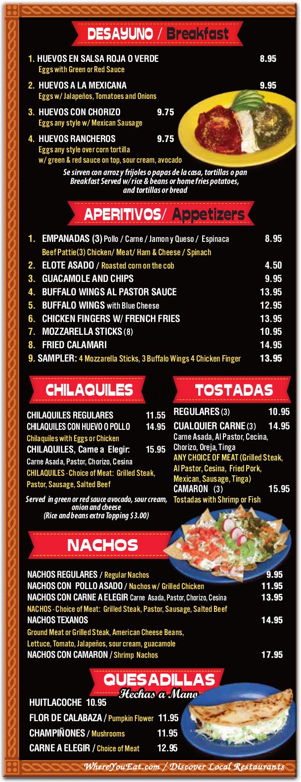 El Toro Taqueria Restaurant in Brooklyn / Official Menus & Photos