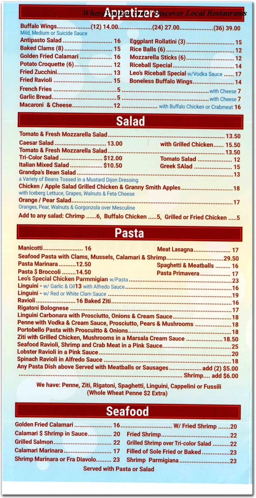 menu image