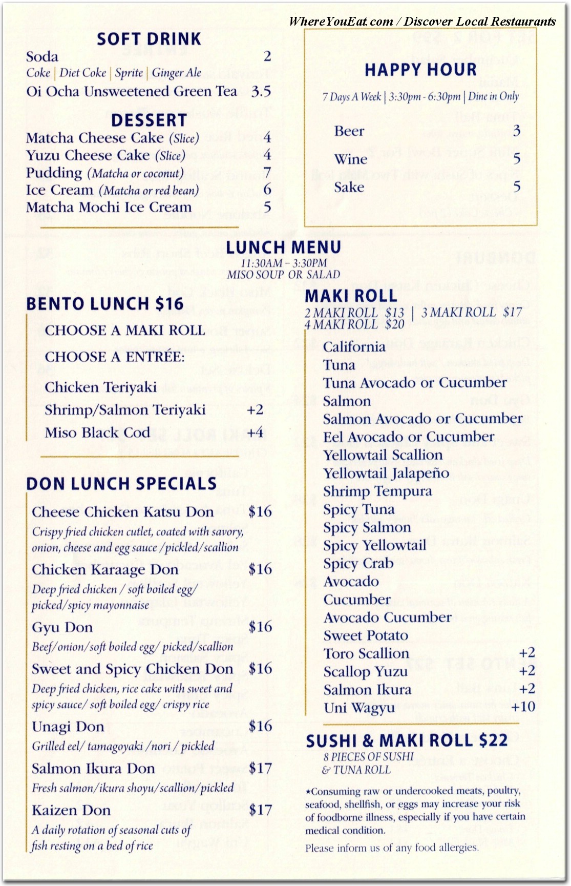 menu image