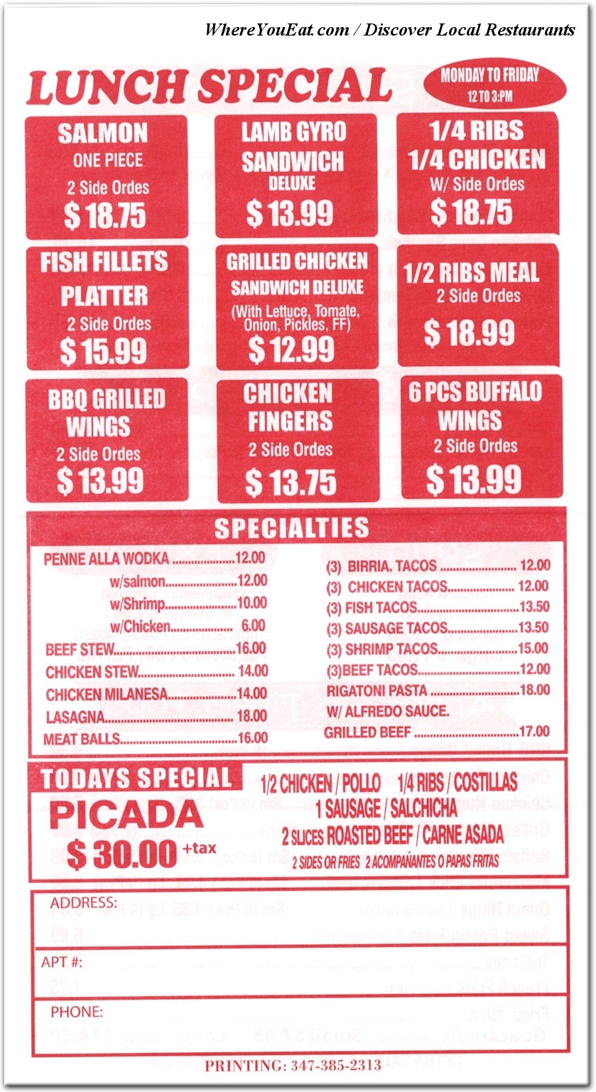 menu image