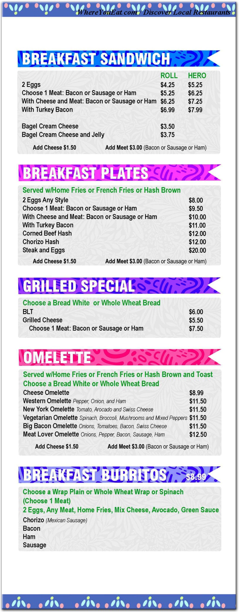 menu image